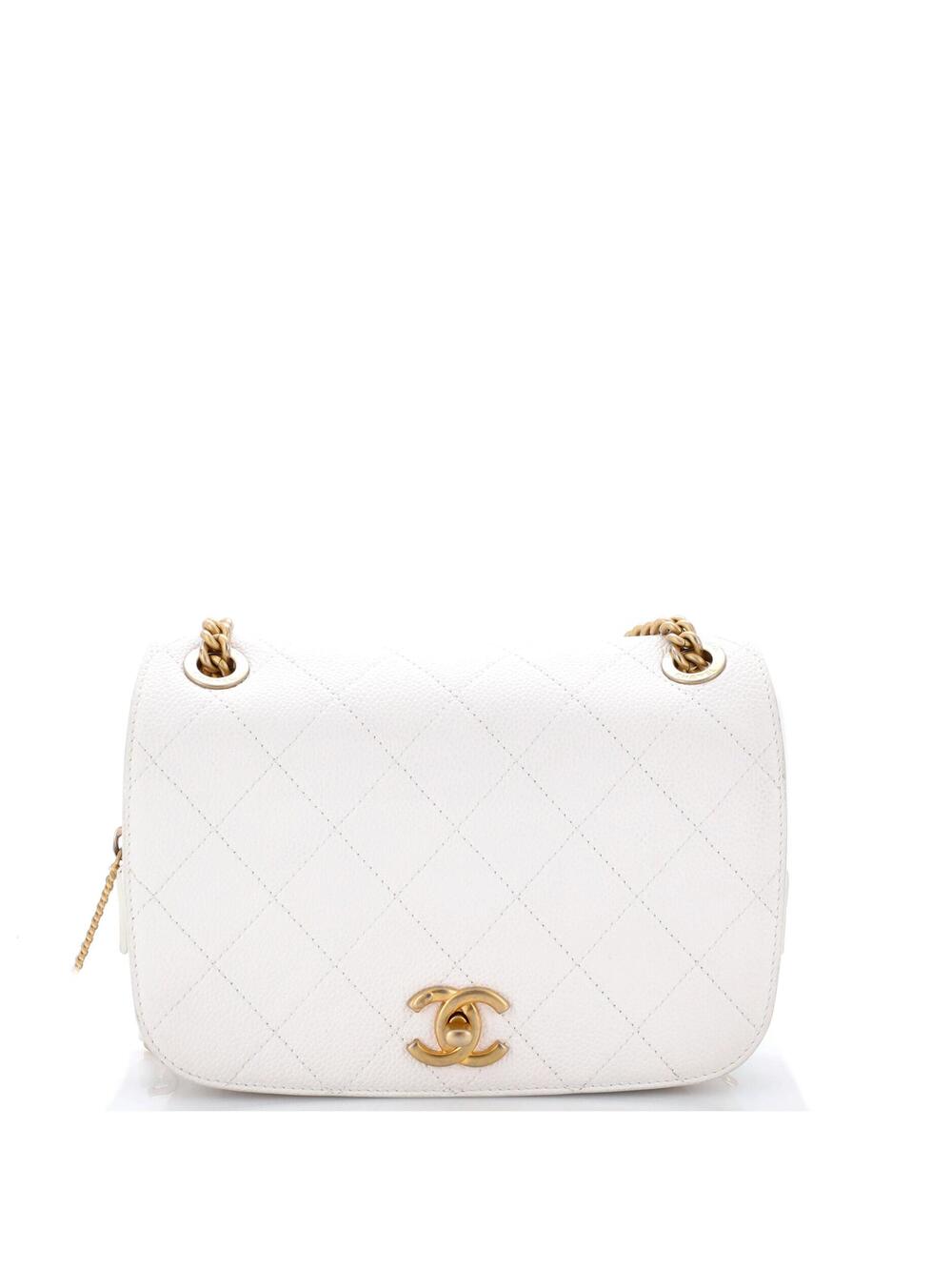 Chanel Cc Zipped Full Flap Bag Stitched #327245C35B